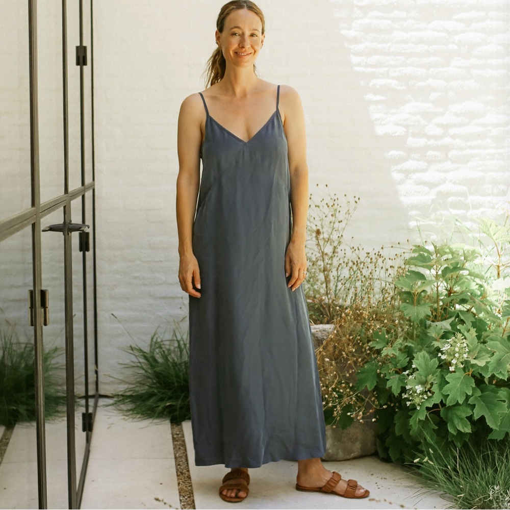JENNI KAYNE Rio Maxi Slip Dress in Ink